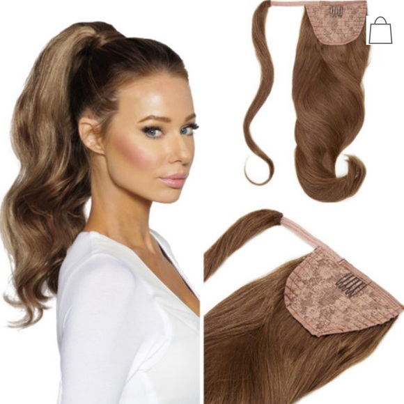 Cashmere Hair 20” pony tail extension light brown - Picture 1 of 8